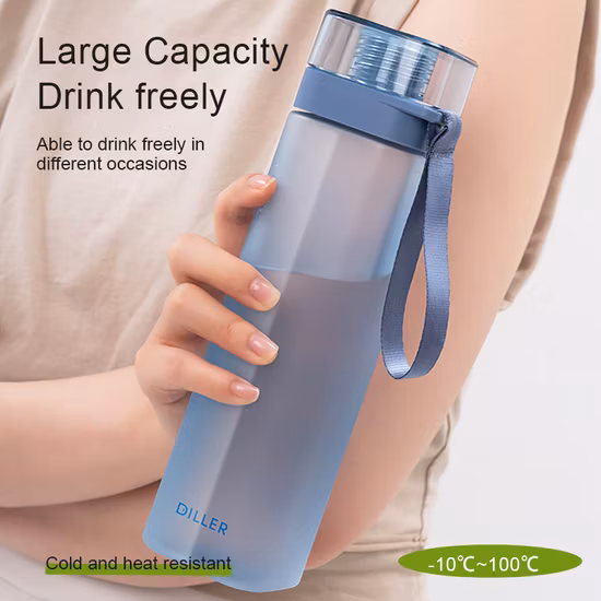 Wholesale Portable Sports Frosted Tritan BPA Free Water Bottle with Rope